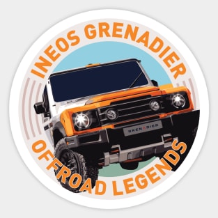 4x4 Offroad Legends:  Ineos Grenadier (Scottish white/orange) Sticker